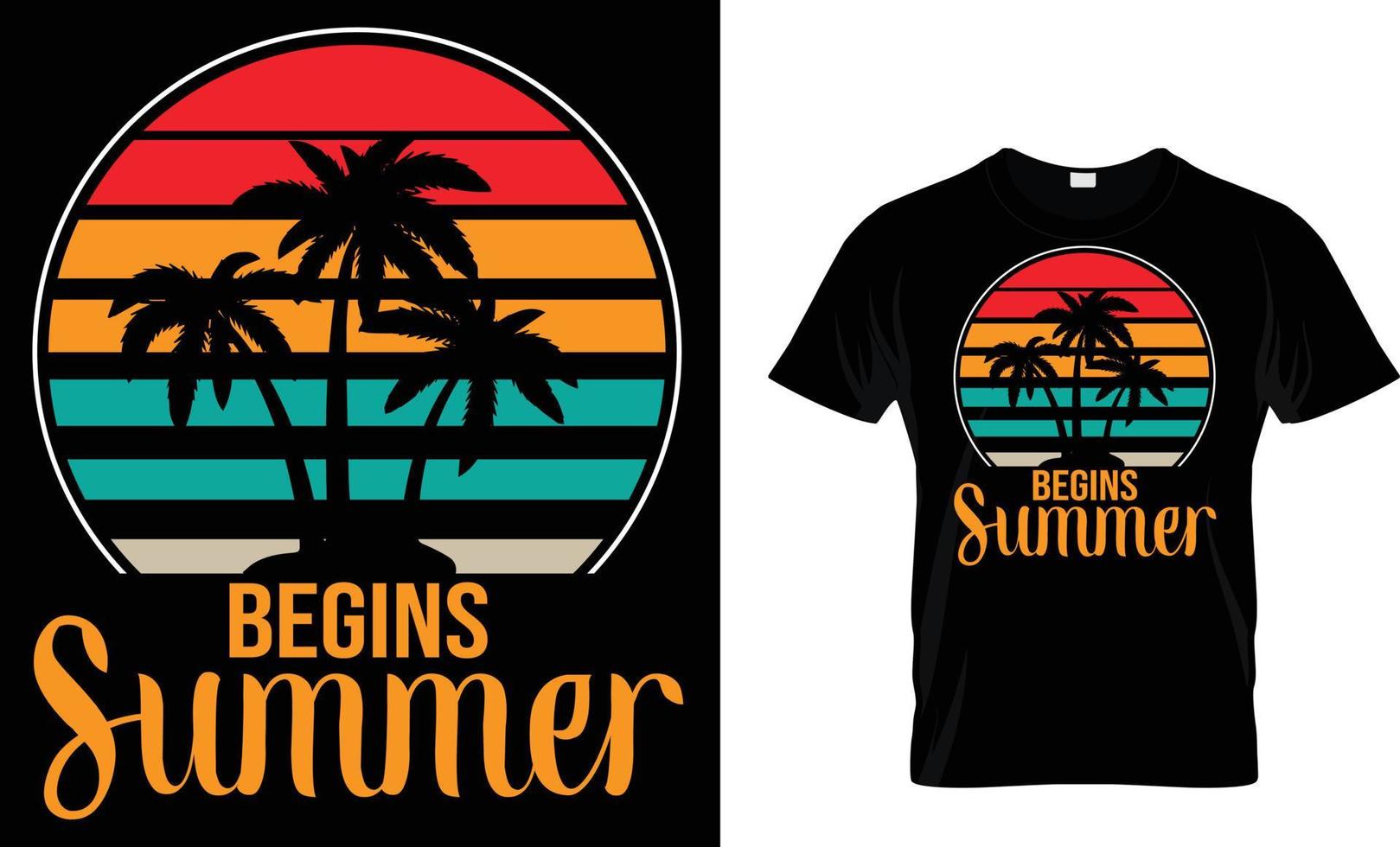 estate, vacanza, tipografia, fare surf maglietta design vettore