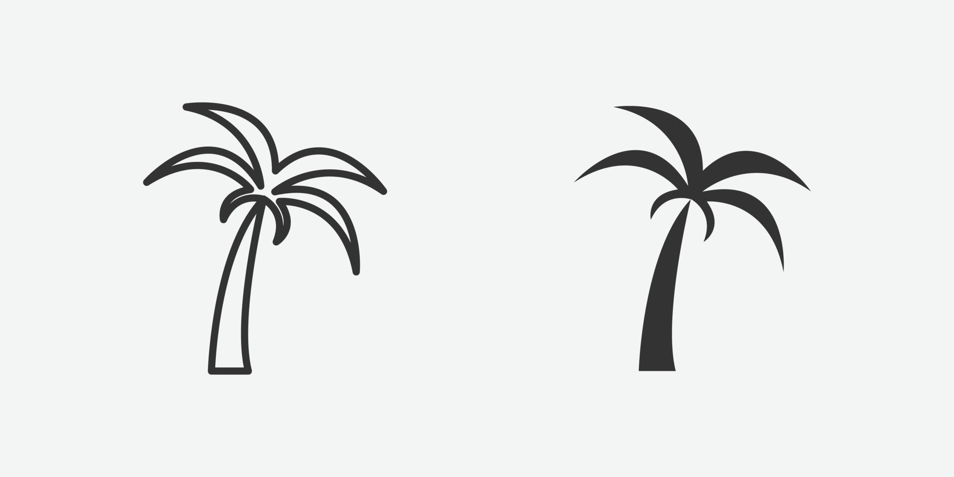 illustrazione vettoriale di palma icona simbolo