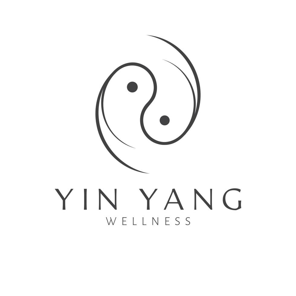 yin yang vettore logo design. benessere creativo logotipo. moderno equilibrio e benessere logo modello.