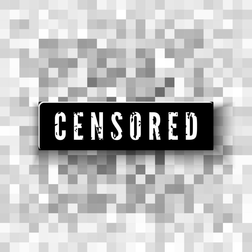 censurato dati. trasparente pixel blure la zona. privato contenuto. censura mosaico. vettore illustrazione