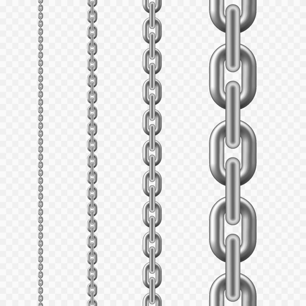 senza soluzione di continuità catena modello. argento metallico catena struttura. vettore illustrazione