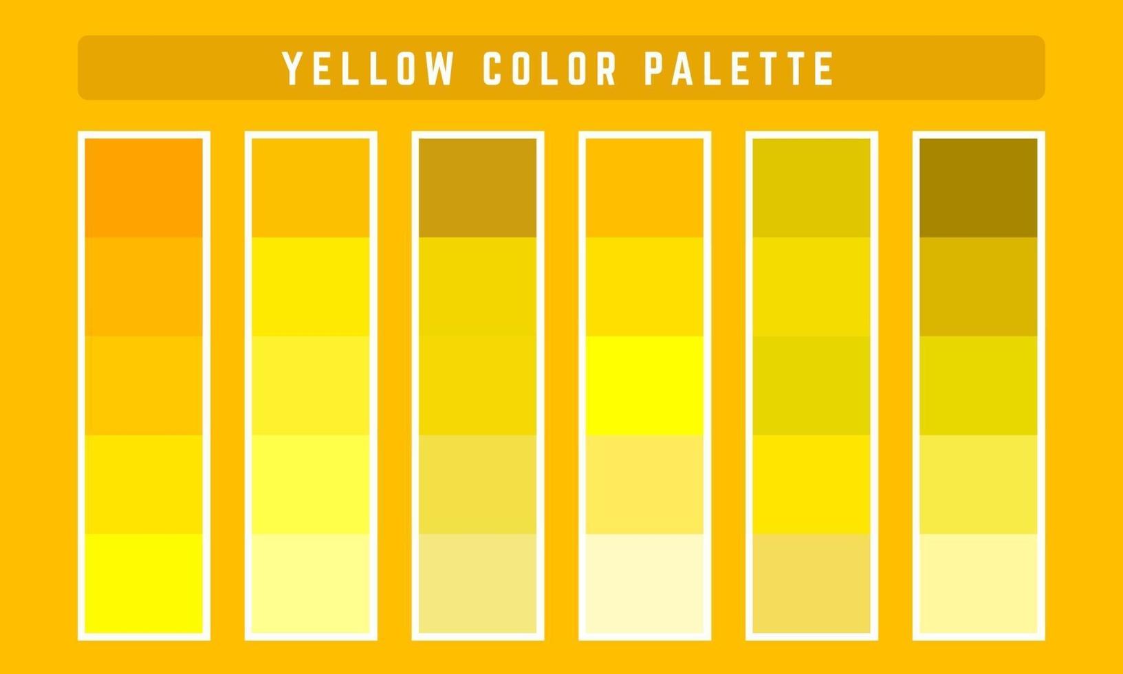 tavolozza dei colori di vettore giallo