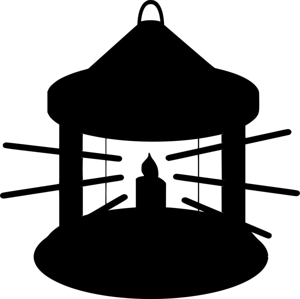 vettore silhouette di candela leggero su bianca sfondo