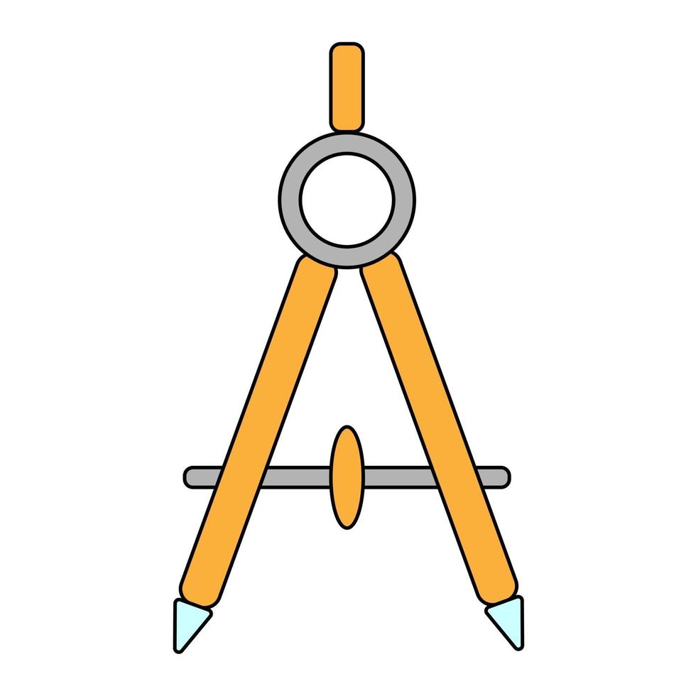 icona della bussola nel simbolo di architettura alla moda per sito web, design, logo, app, ui vettore