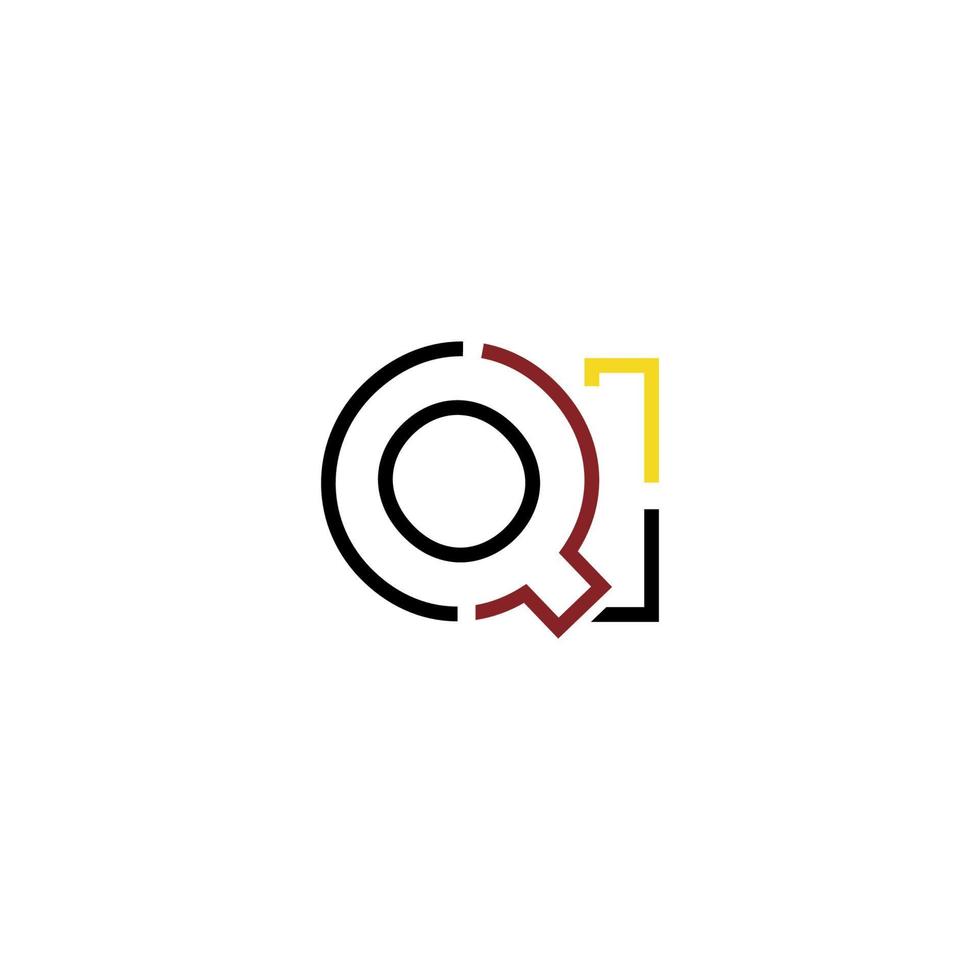 astratto lettera qi logo design con linea connessione per tecnologia e digitale attività commerciale azienda. vettore