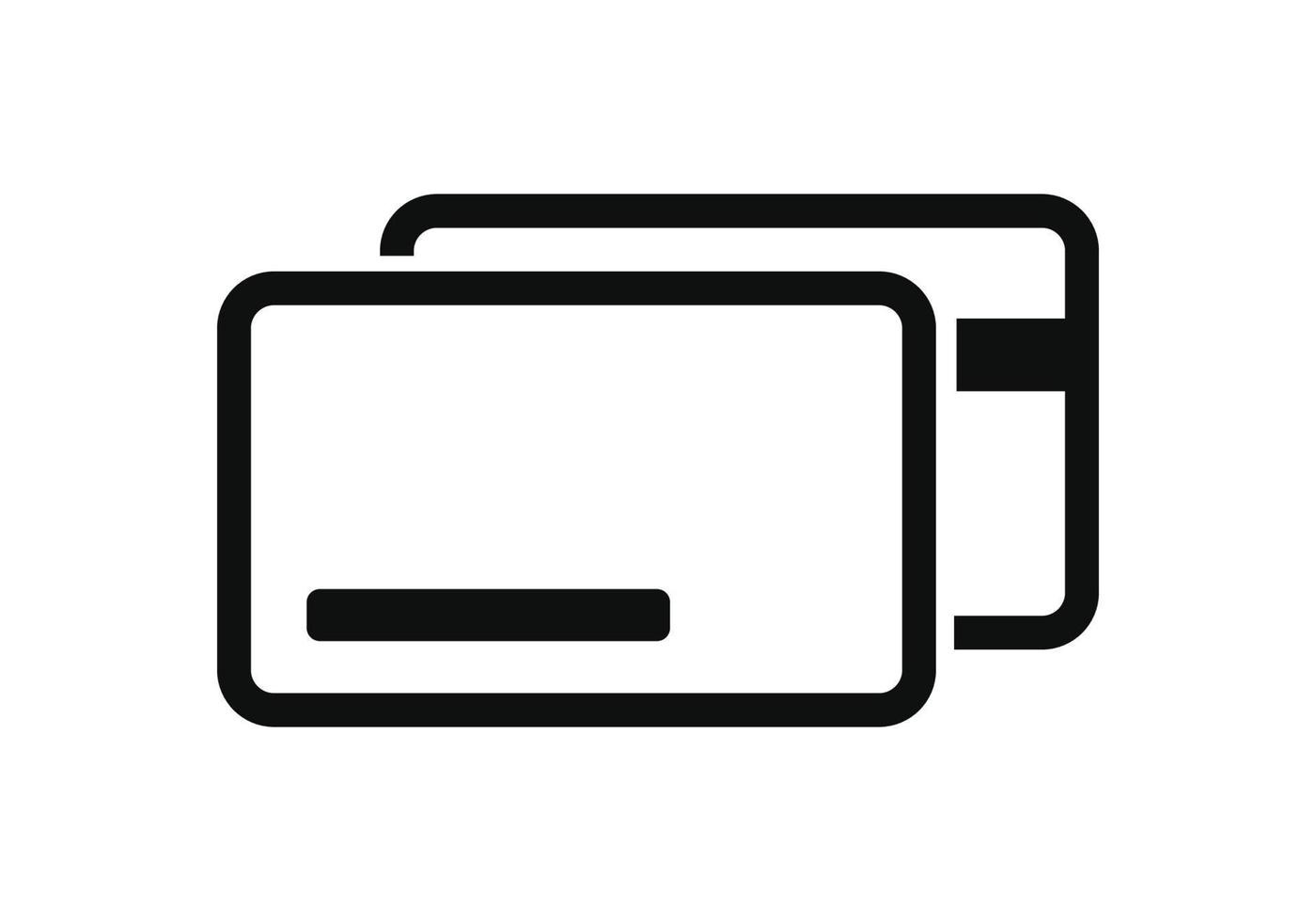 credito carta icona isolato su bianca sfondo vettore