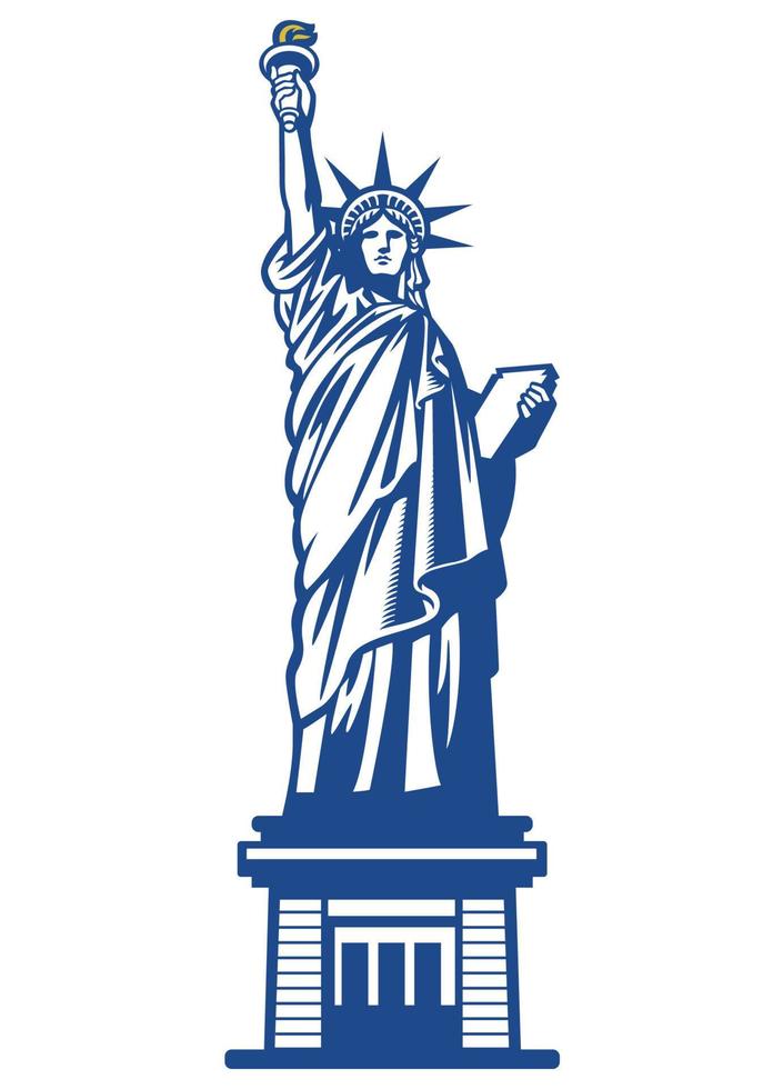 americano libertà statua vettore