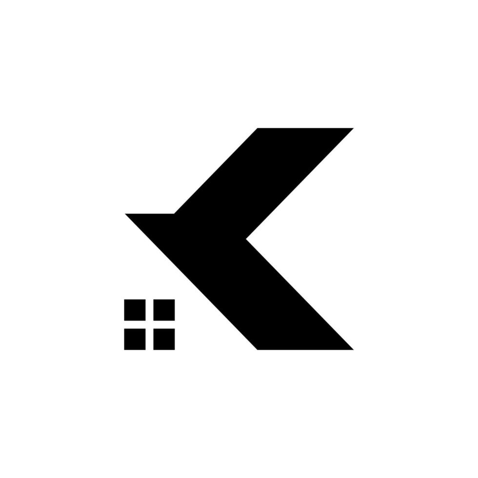 K casa logo monogramma icona vettore modello