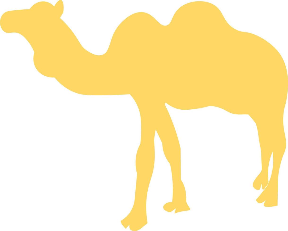 cammello silhouette icona sacrificale animale vettore