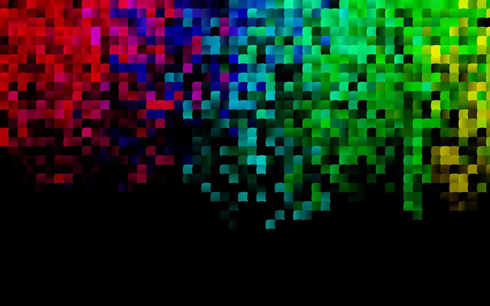 multicolore scuro, motivo vettoriale arcobaleno in stile quadrato.