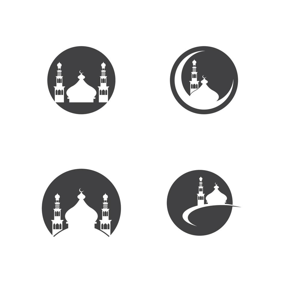 islamico moschea logo design vettore modello illustrazione
