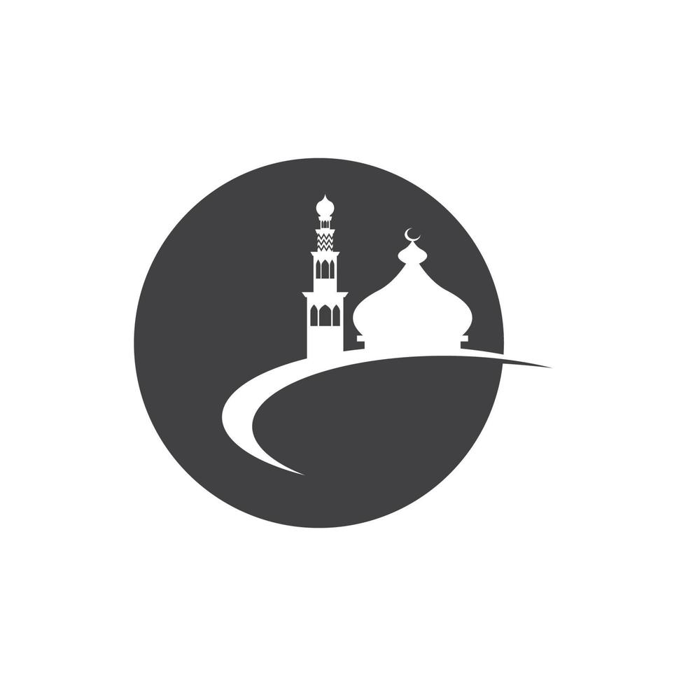 islamico moschea logo design vettore modello illustrazione