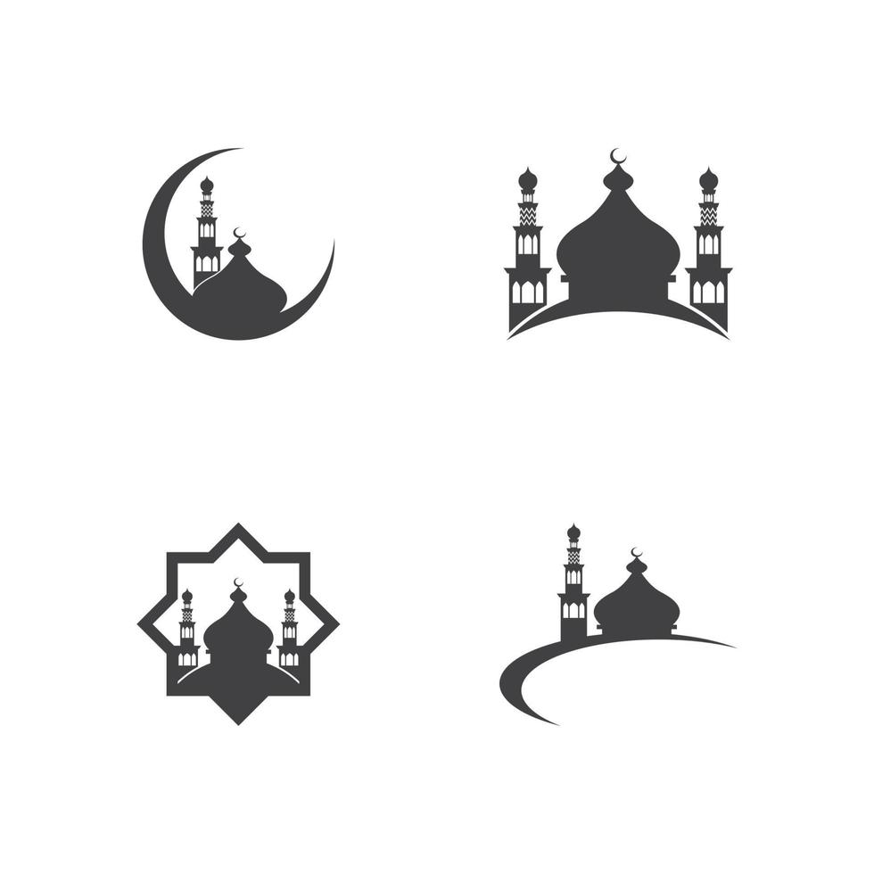 islamico moschea logo design vettore modello illustrazione