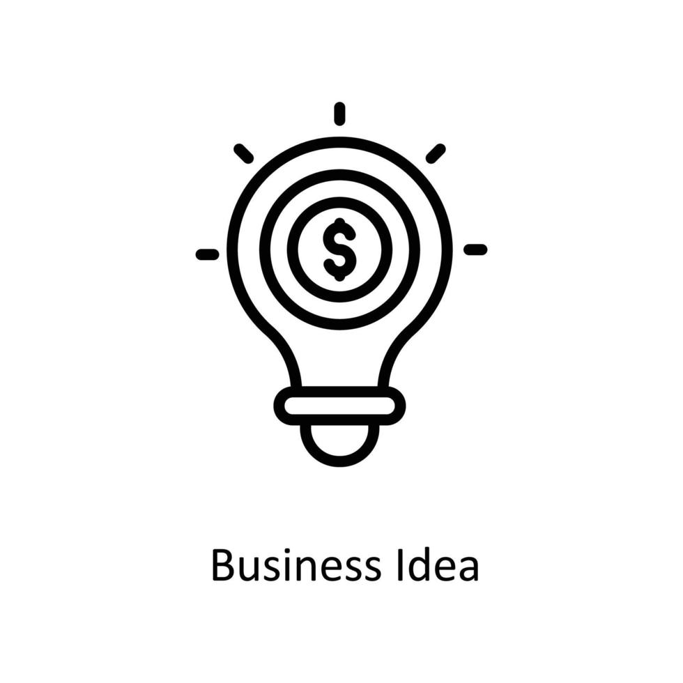 attività commerciale idea vettore schema icone. semplice azione illustrazione azione