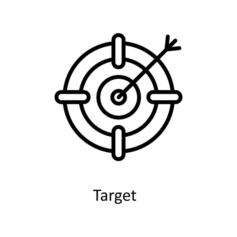 bersaglio vettore schema icone. semplice azione illustrazione azione