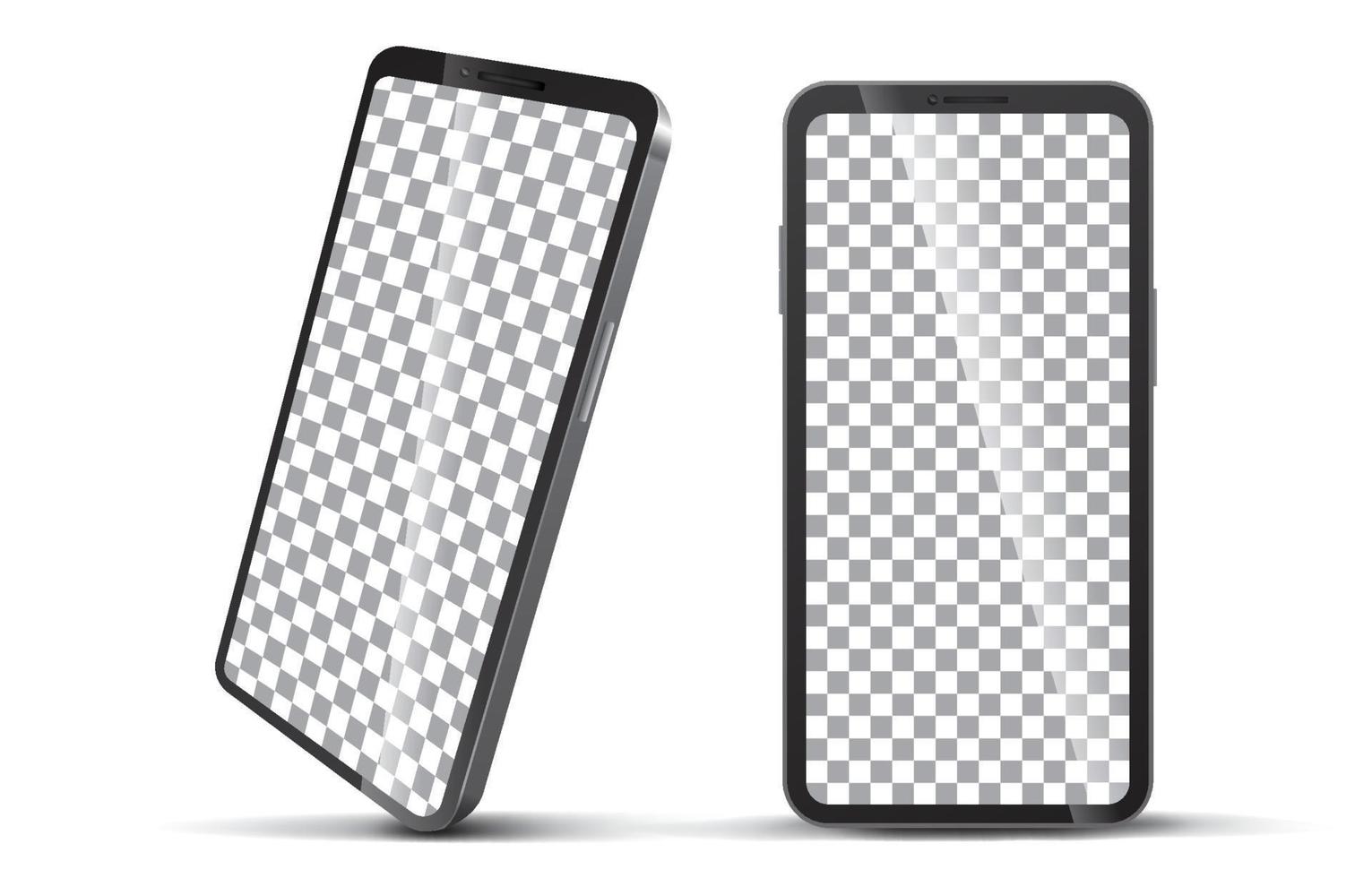 realistico moblie Telefono modello nel grigio colore vettore