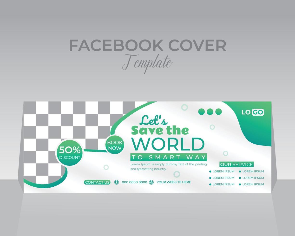 natura Facebook copertina modello design vettore