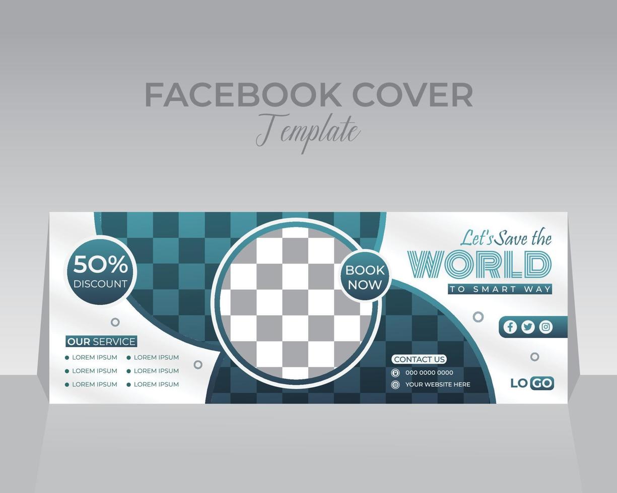 natura Facebook copertina modello design vettore