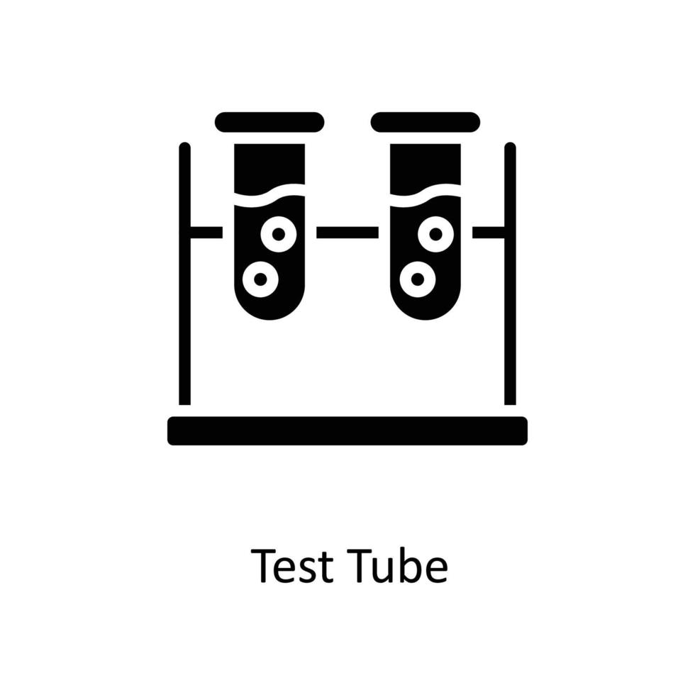 test tubo vettore solido icone. semplice azione illustrazione azione