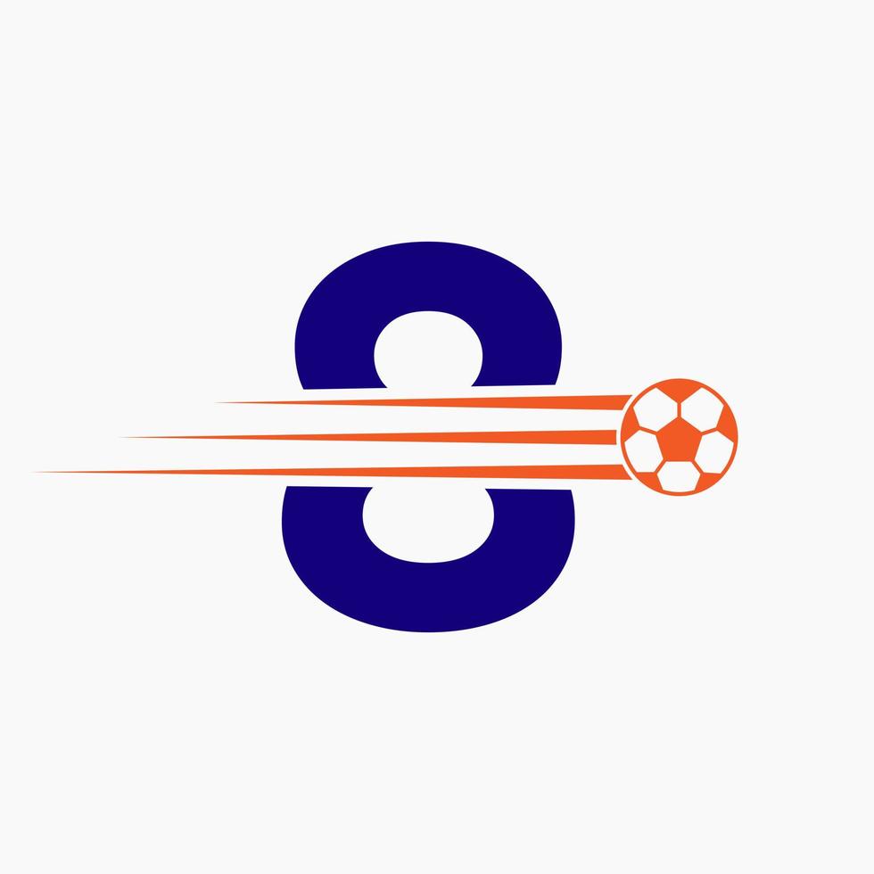 iniziale lettera 8 calcio calcio logo. calcio club simbolo vettore
