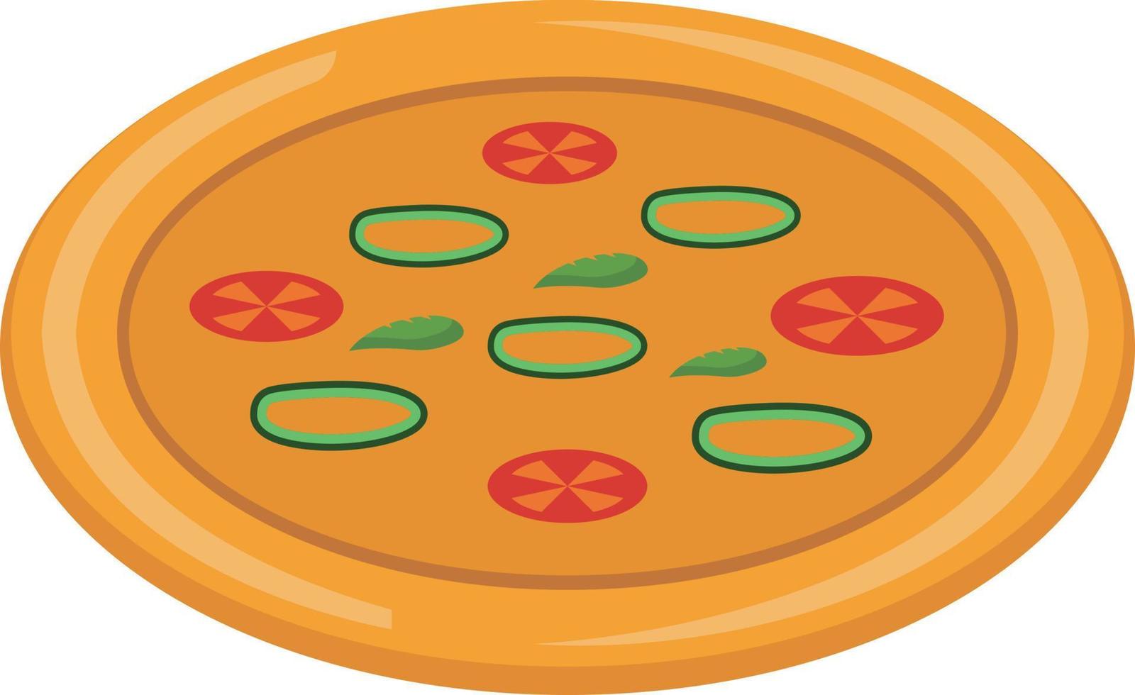 illustrazione vettoriale della pizza su uno sfondo. simboli di qualità premium. icone vettoriali per il concetto e la progettazione grafica.