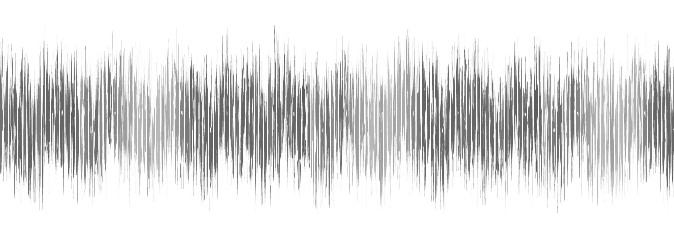 onda sonora grigia su sfondo bianco carta, concetto diagramma onda terremoto, design per l'istruzione e la scienza, illustrazione vettoriale. vettore