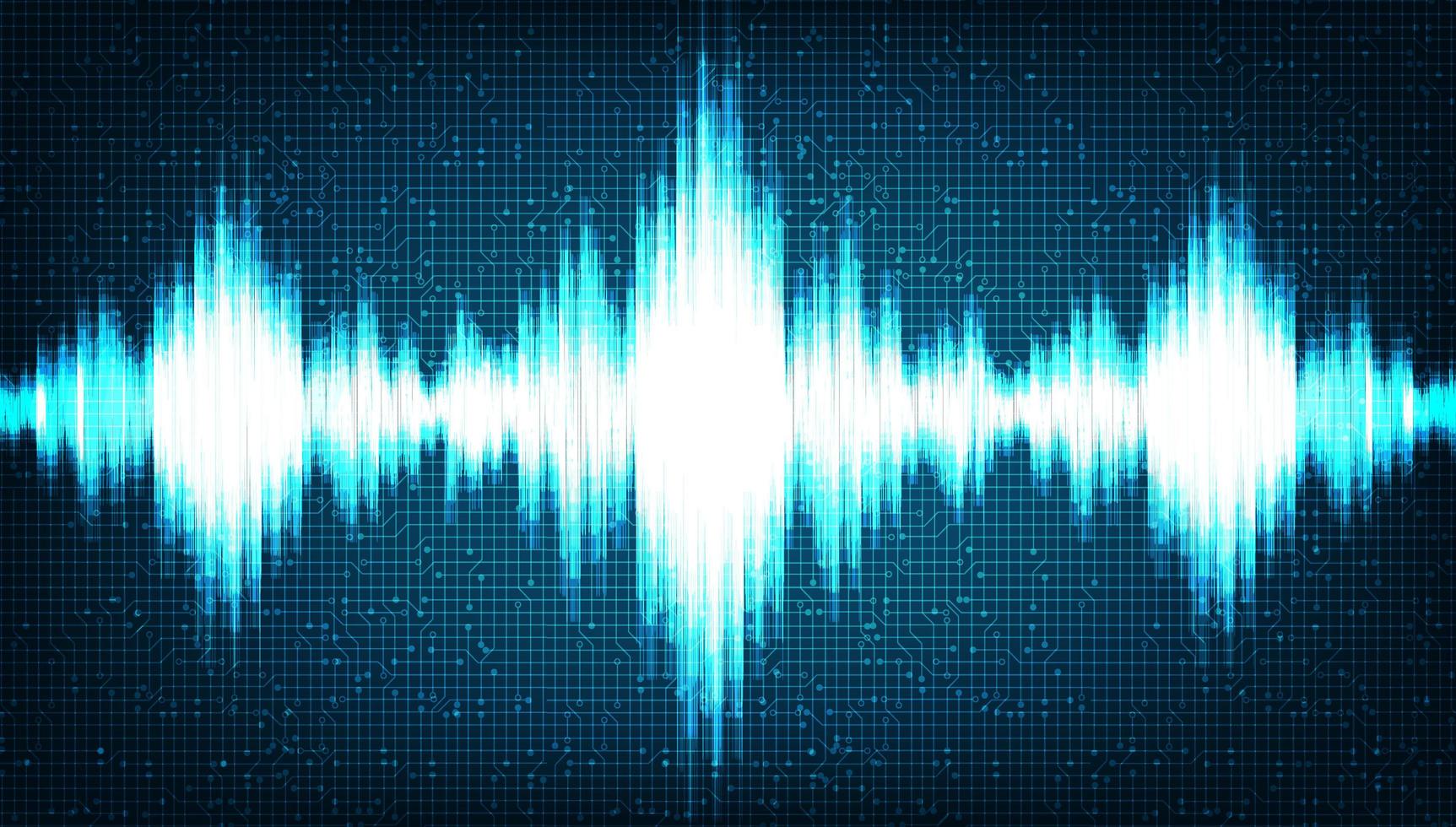 microchip del circuito blu su sfondo tecnologico, design digitale hi-tech e concetto di sicurezza, spazio libero per il testo inserito, illustrazione vettoriale. vettore