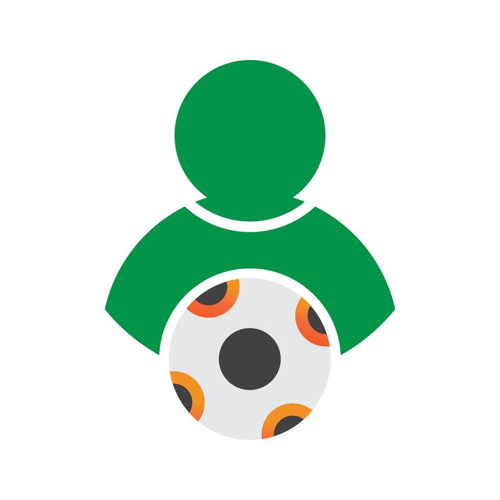 disegno di illustrazione del giocatore di football. set di icone del giocatore di calcio isolato su priorità bassa bianca. vettore pronto uso.