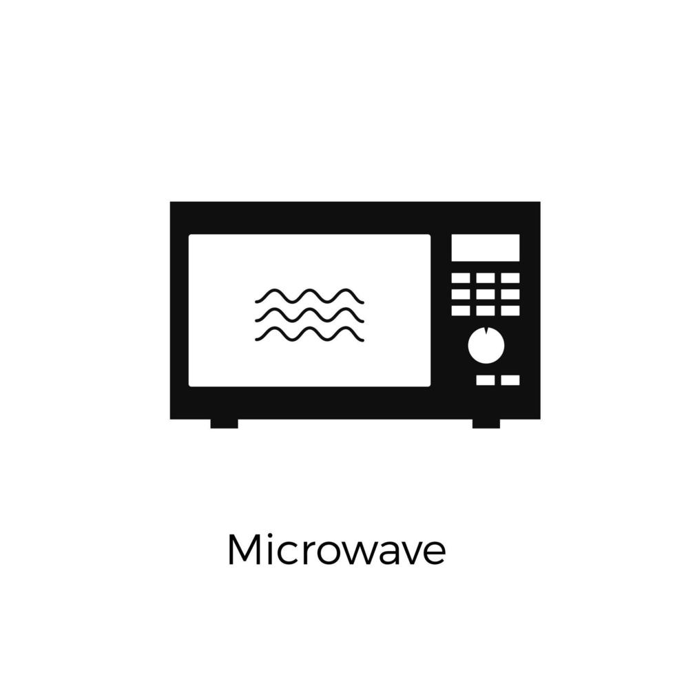 microonde icona. elettronico cucina apparecchio pittogramma. vettore illustrazione