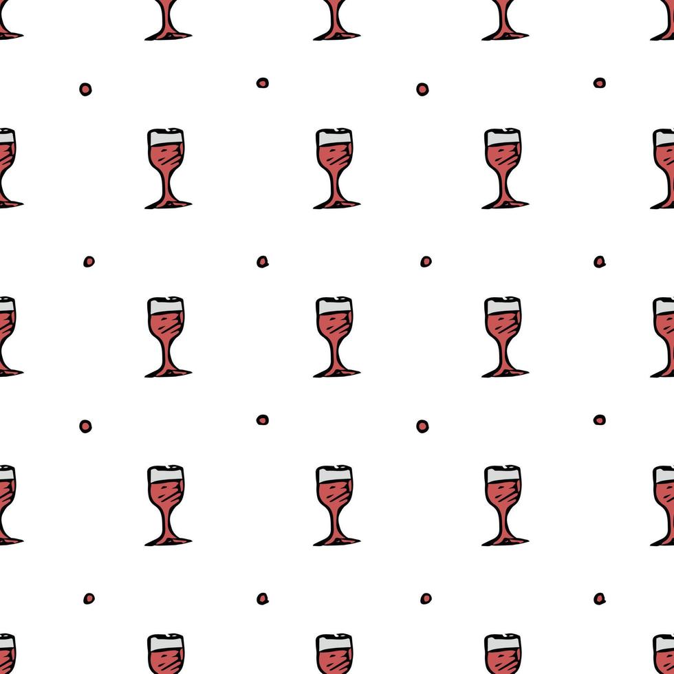 senza soluzione di continuità vino modello. vettore scarabocchio illustrazione con vino. modello con vino
