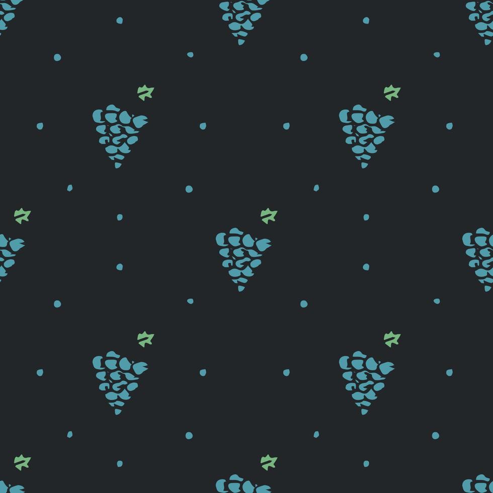 modello di uva senza soluzione di continuità. vettore di doodle con icone di uva. modello d'uva d'epoca