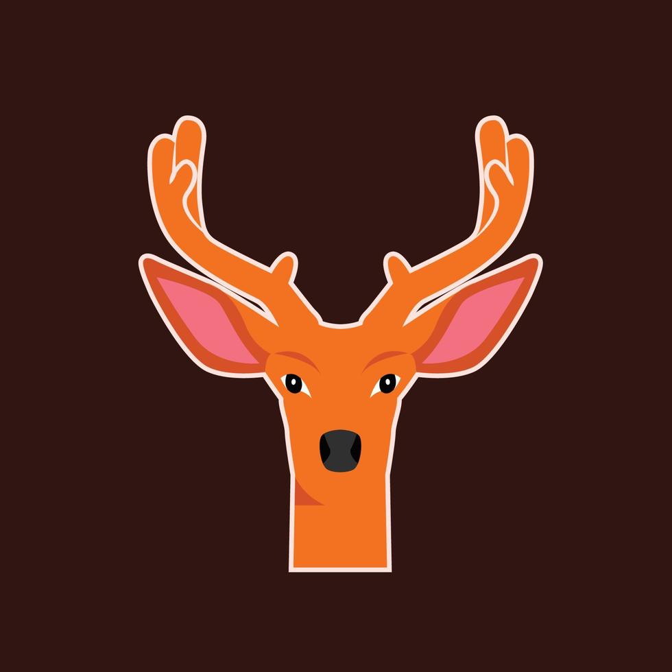 cervo testa vettore arte illustrazione per logo icona