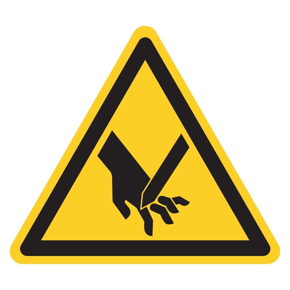 taglio delle dita ad angolo lama simbolo segno, illustrazione vettoriale, isolare su sfondo bianco etichetta .eps10 vettore