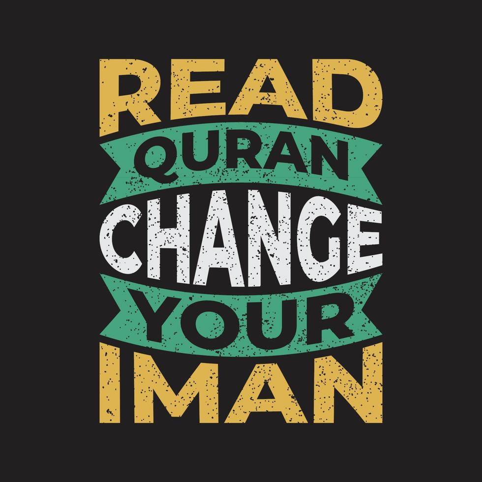 leggere Corano maglietta design vettore
