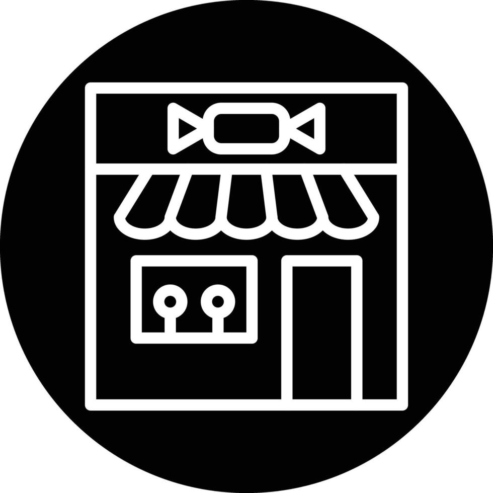 caramella negozio vettore icona design