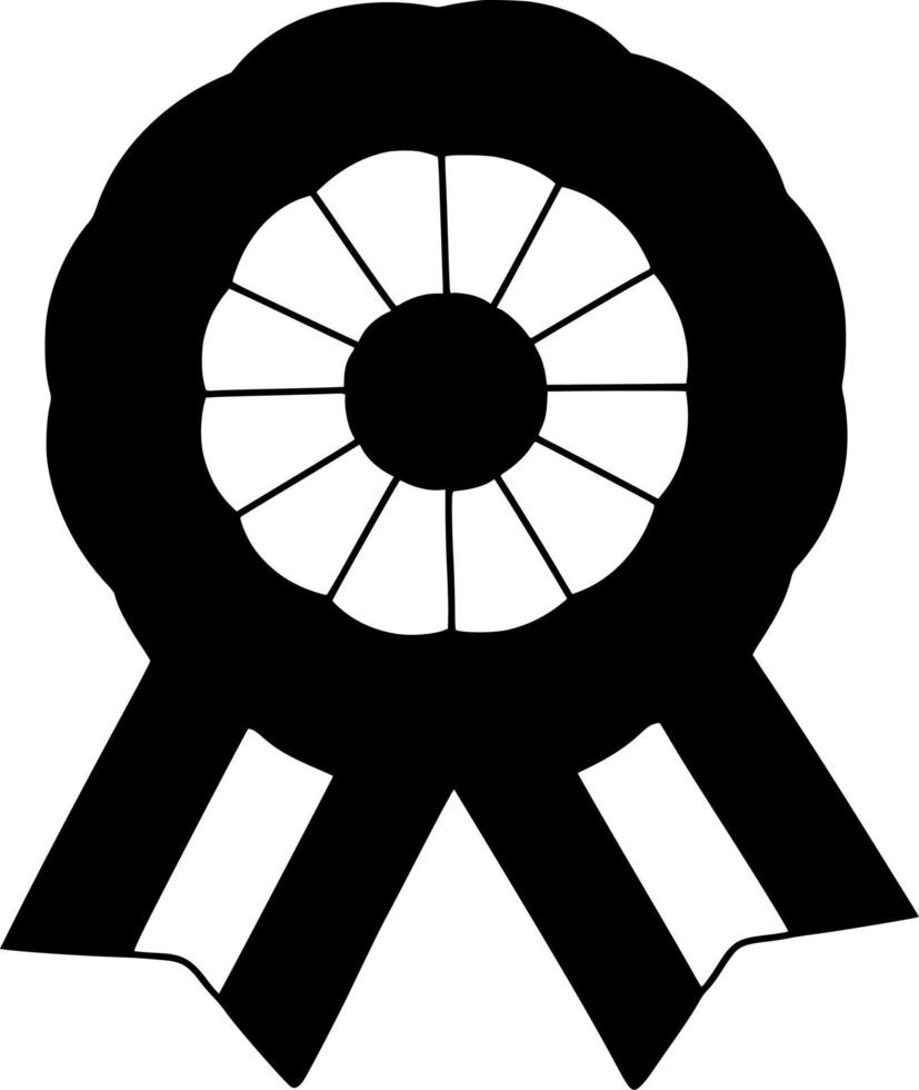 vettore silhouette di medaglia su bianca sfondo