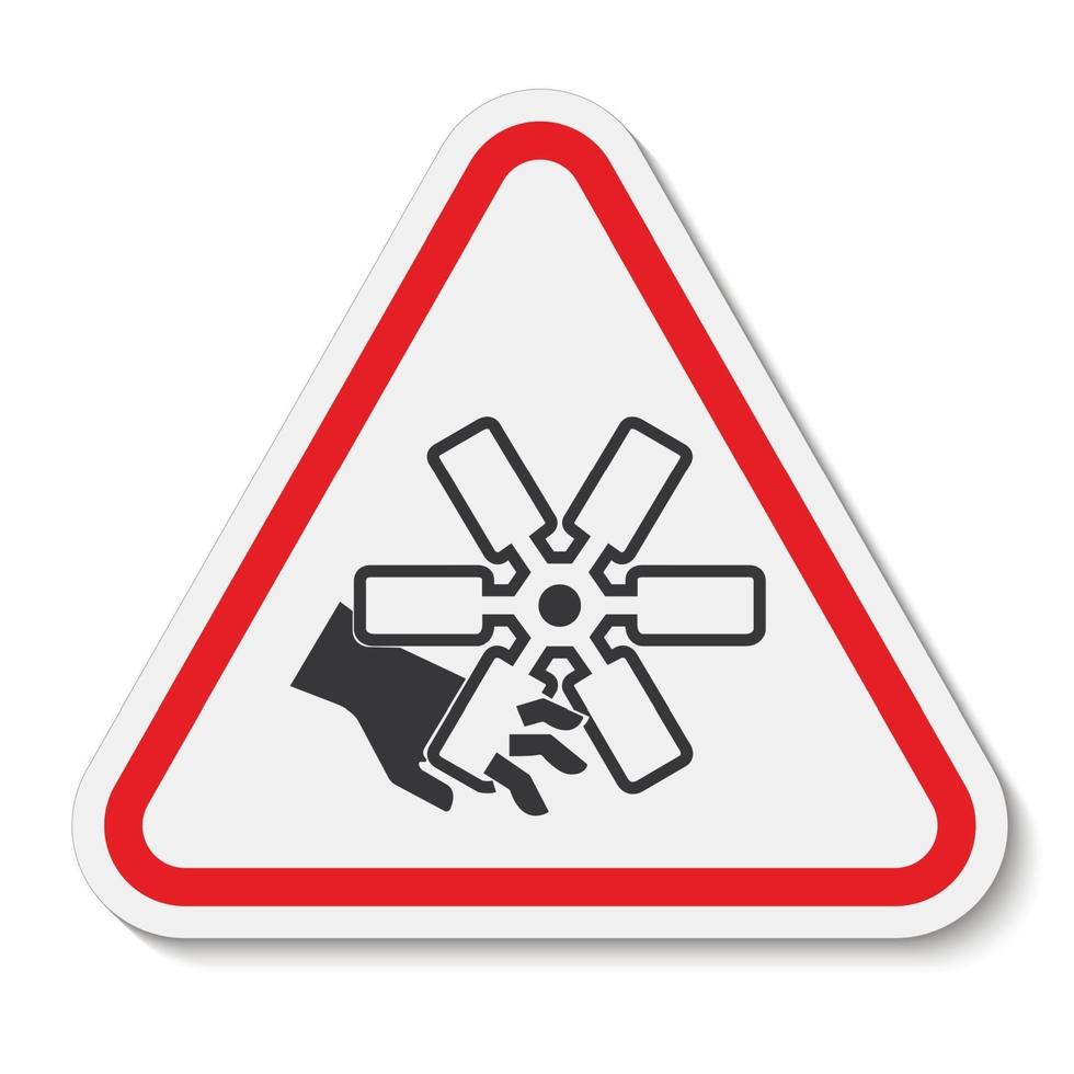 il taglio delle dita o il segno simbolo della ventola del motore a mano isolare su sfondo bianco, illustrazione vettoriale