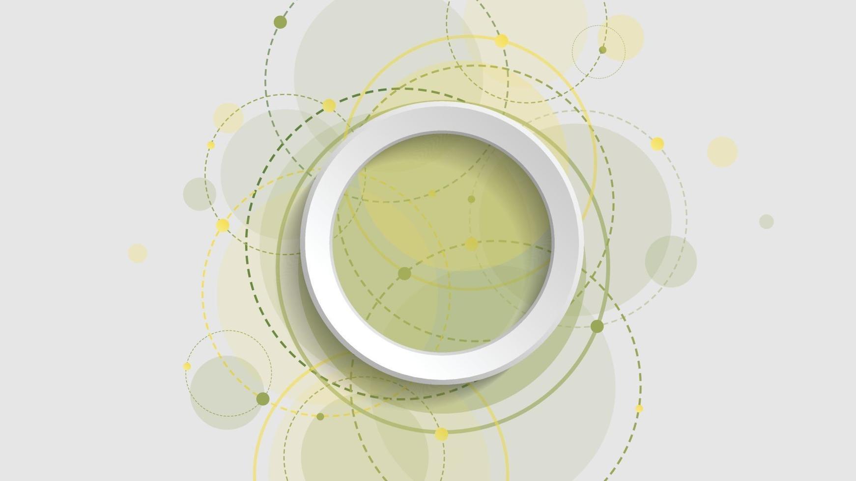 sfondo geometrico astratto con cerchio sfumato verde su sfondo bianco vettore