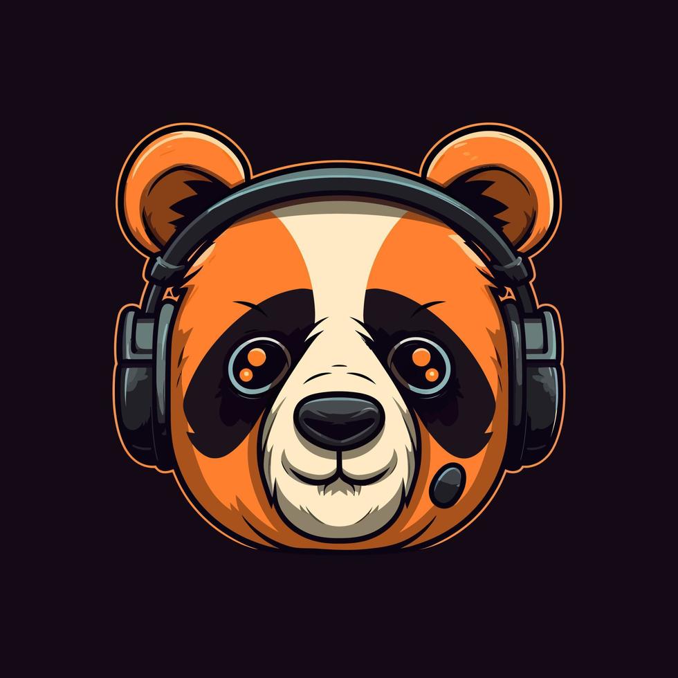 un' logo di un' di panda testa, progettato nel esports illustrazione stile vettore