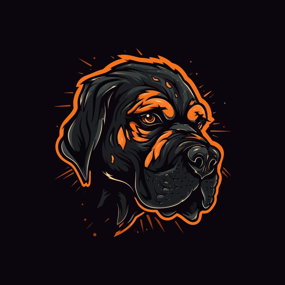un' logo di un' zombie cane testa, progettato nel esports illustrazione stile vettore