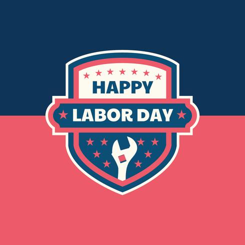 Distintivo del Labor Day vettore