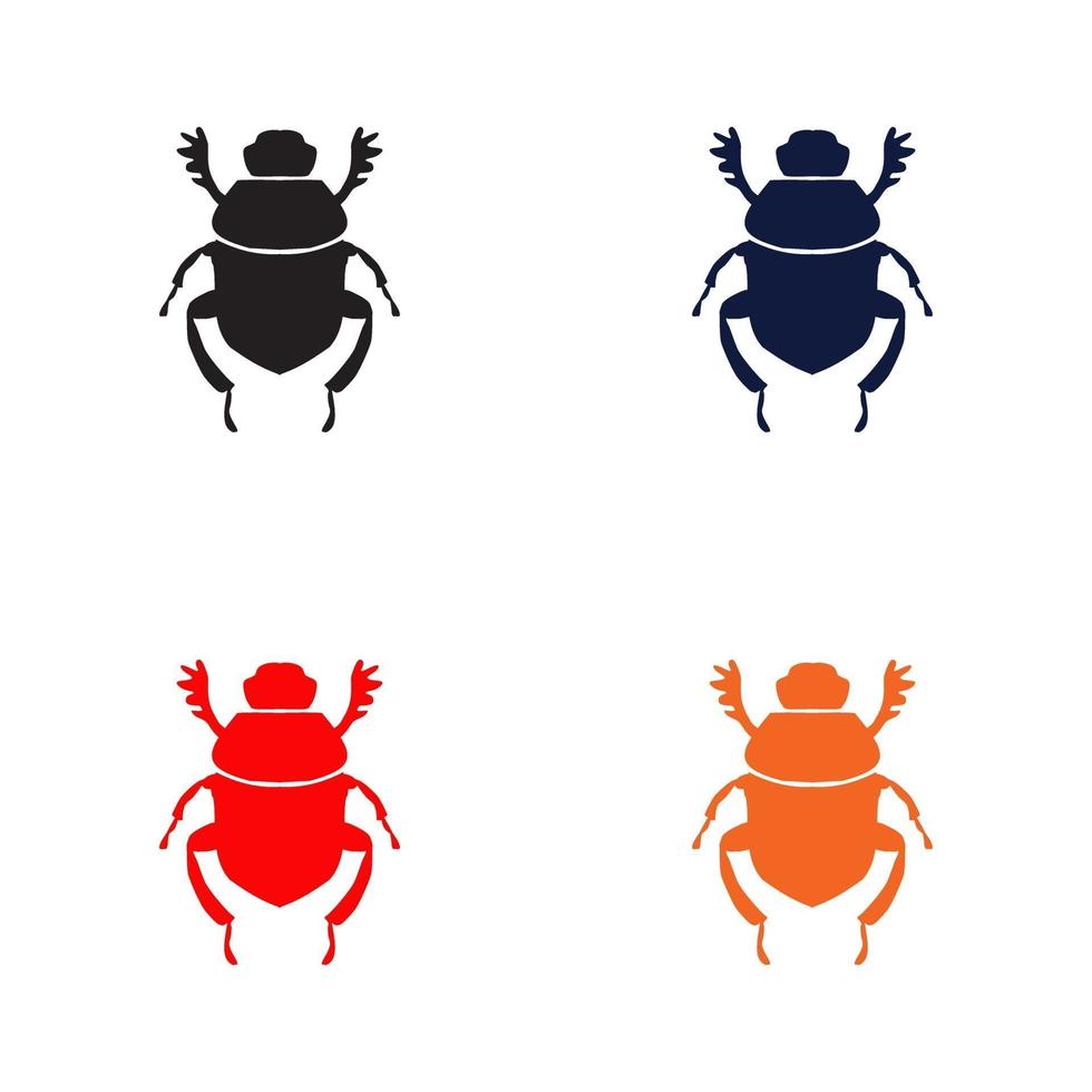 modello di progettazione icona logo scarabeo vettore