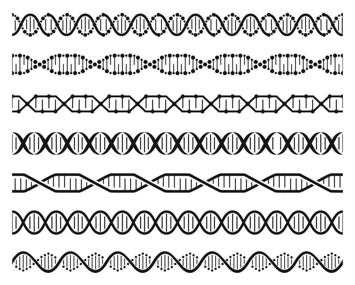dna elica Catene. Doppio elica gene molecola struttura, umano genetico codice. dna catena molecolare sequenza senza soluzione di continuità elemento vettore impostato