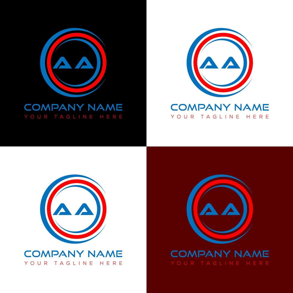 aa lettera logo design creativo. un design unico. vettore
