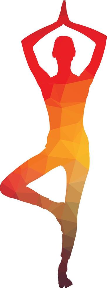 Immagine di un' persona fare tipico yoga posa vettore