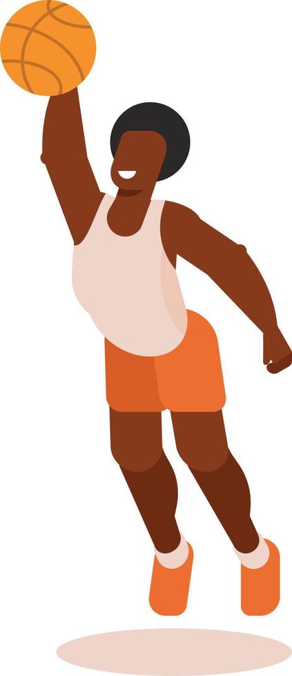 cartone animato Immagine di un' pallacanestro giocatore vettore