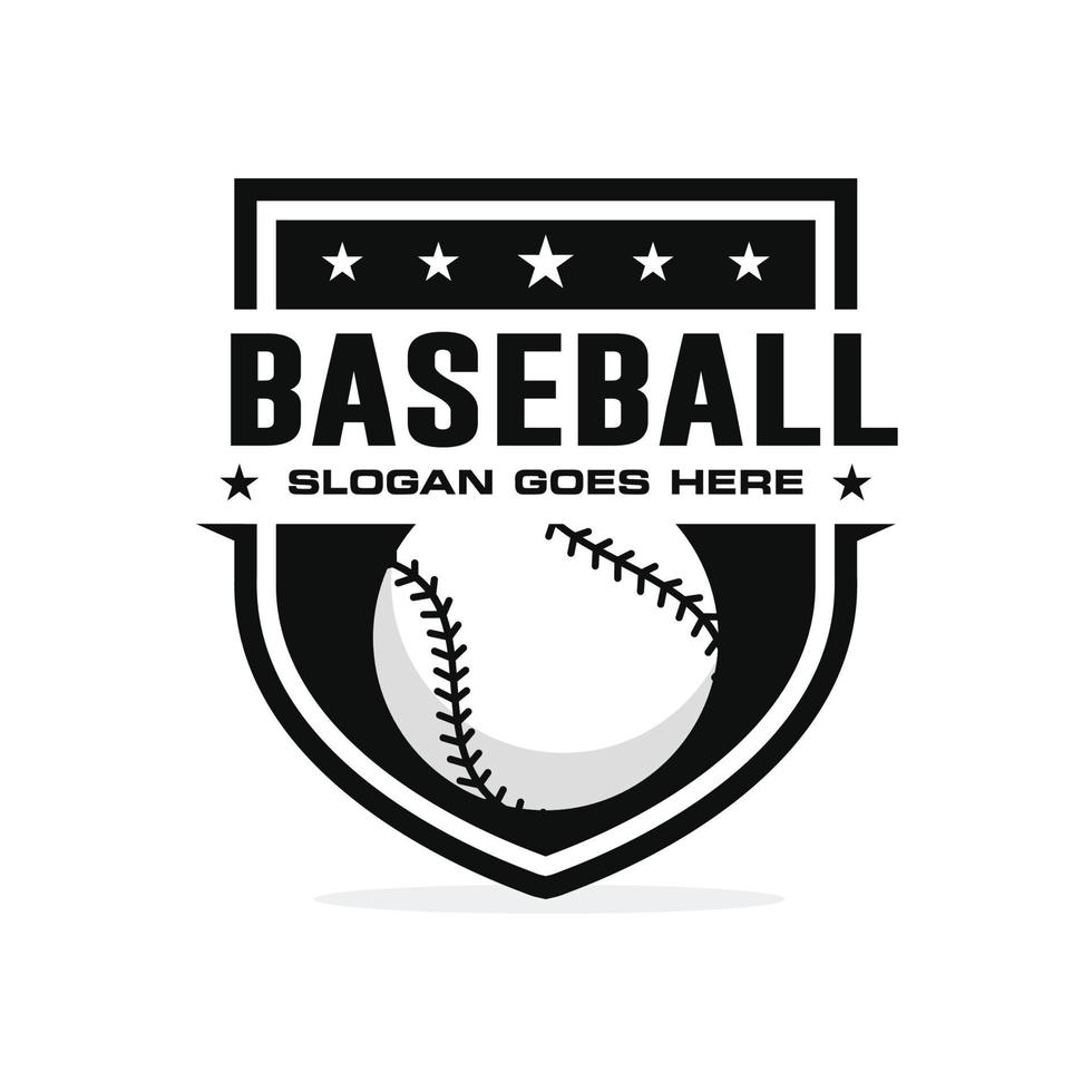 baseball logo design vettore illustrazione