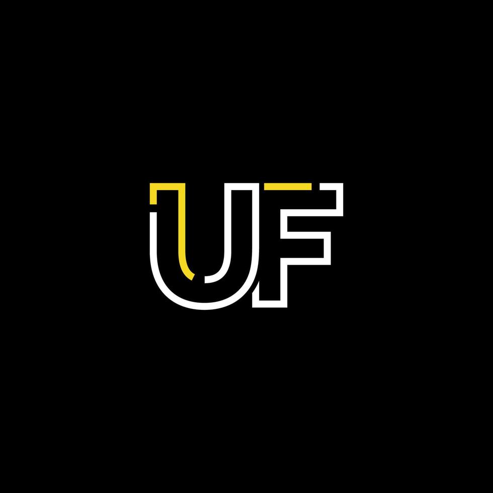 astratto lettera uf logo design con linea connessione per tecnologia e digitale attività commerciale azienda. vettore