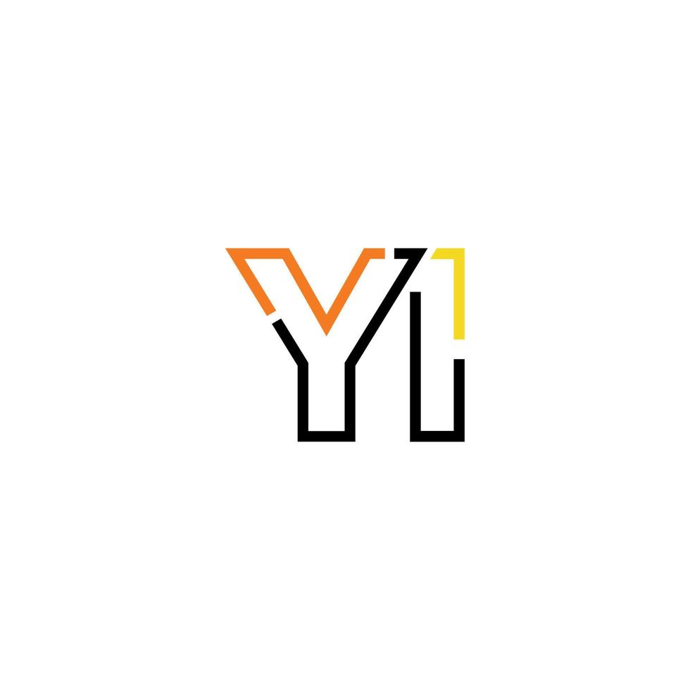 astratto lettera yi logo design con linea connessione per tecnologia e digitale attività commerciale azienda. vettore