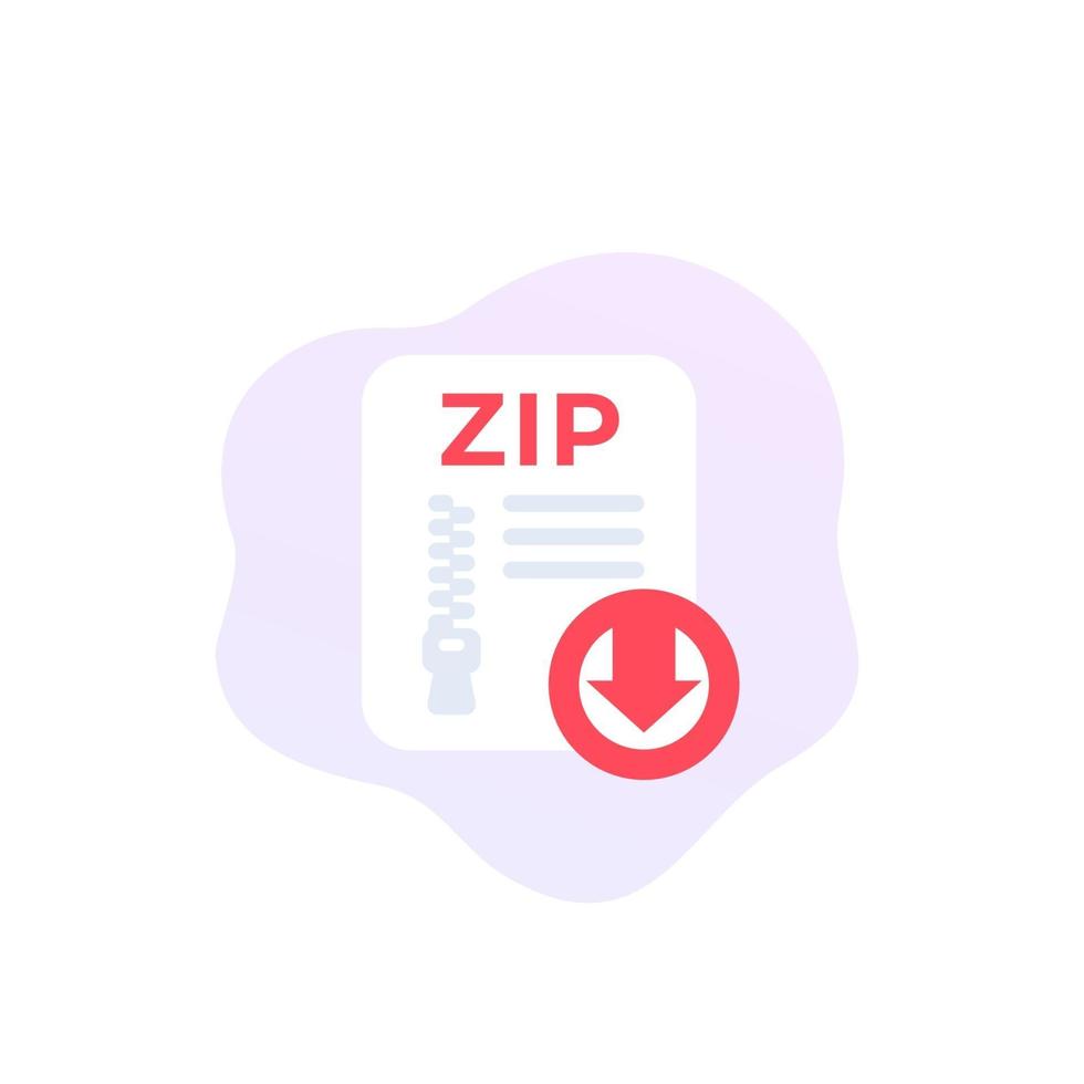 Scarica l'icona dell'archivio file zip vettore